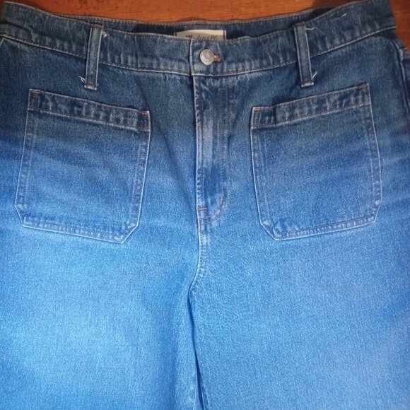 MADEWELL the perfect vintage wide leg jeans in Edgerly Wash (sz32) - Picture 7 of 15